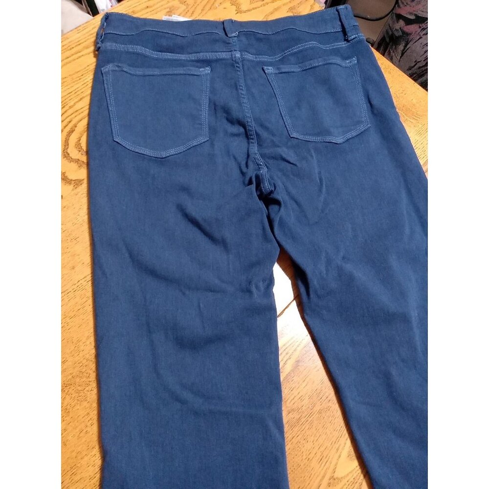 NYDJ Jeans 12 Womens BLUE  MARILYN STRAIGHT Preowned Summer Winter Casual Work - Picture 10 of 11